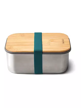 BLACK+BLUM | Frischhaltedose - Lunchbox gross 19x13,5cm Ozean/Edelstahl | 
